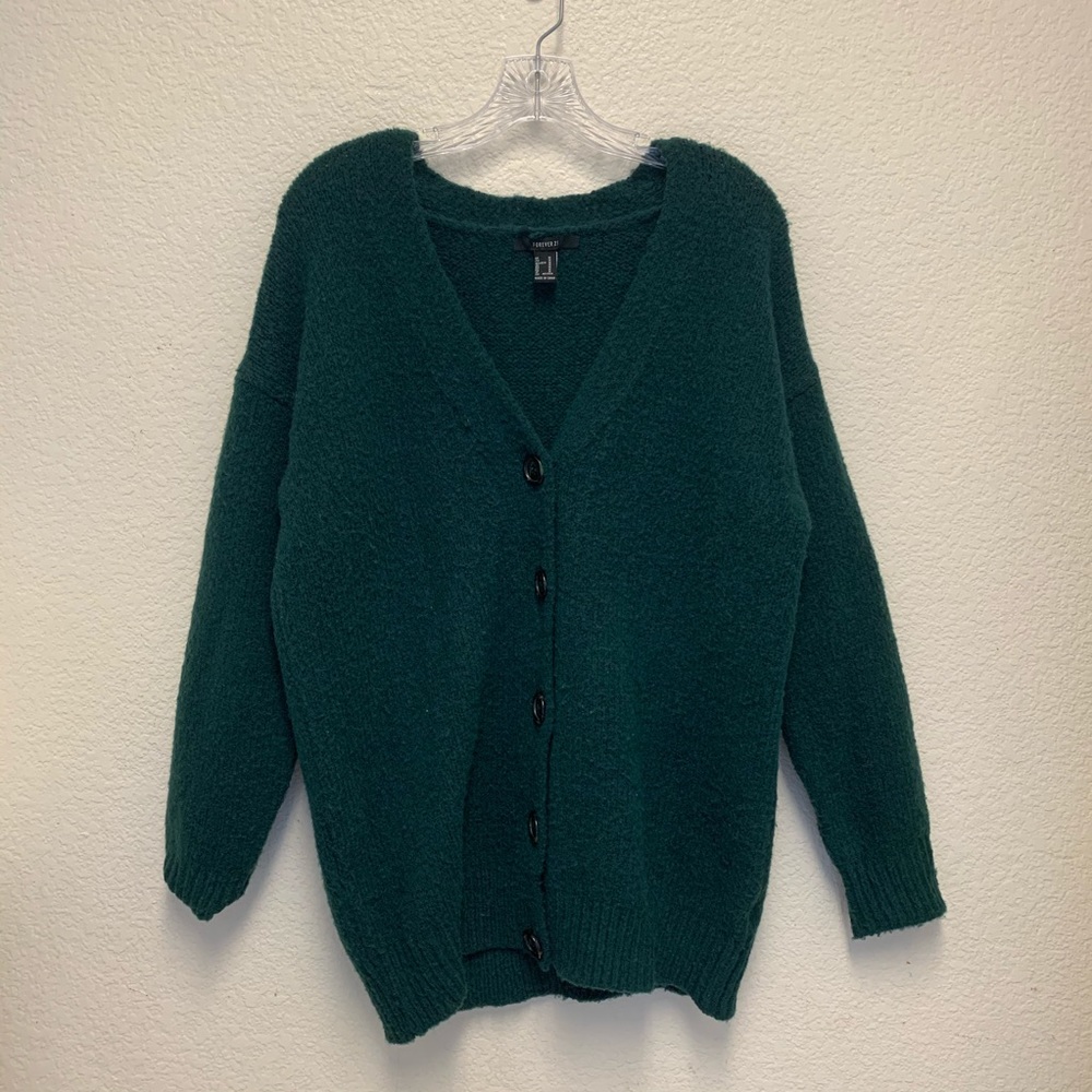 Forever 21 Forest Green Cardigan